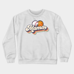 Retro Baseball Basketball Mama Crewneck Sweatshirt